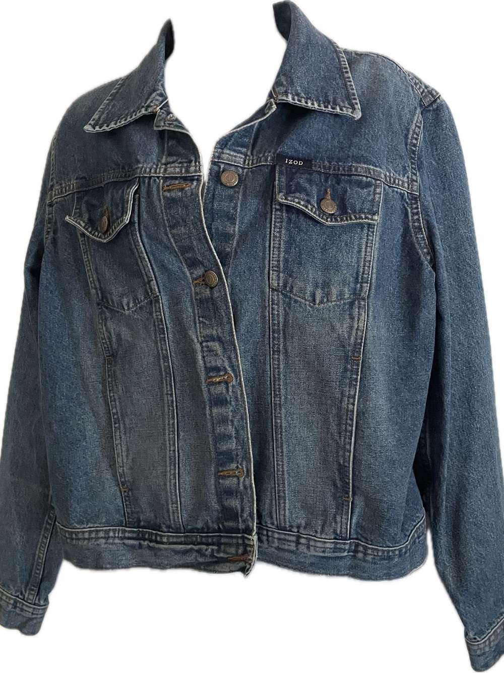 Izod Denim Jean Jacket in Classic Blue